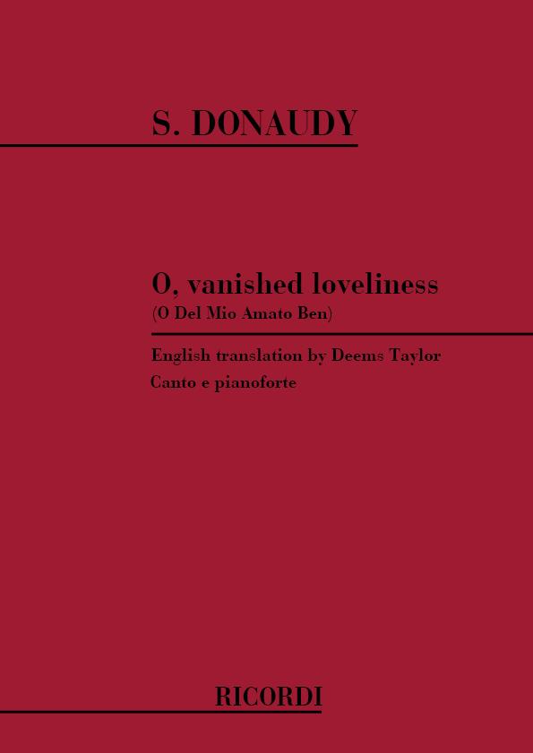O, Vanished Loveliness - pro zpěv a klavír